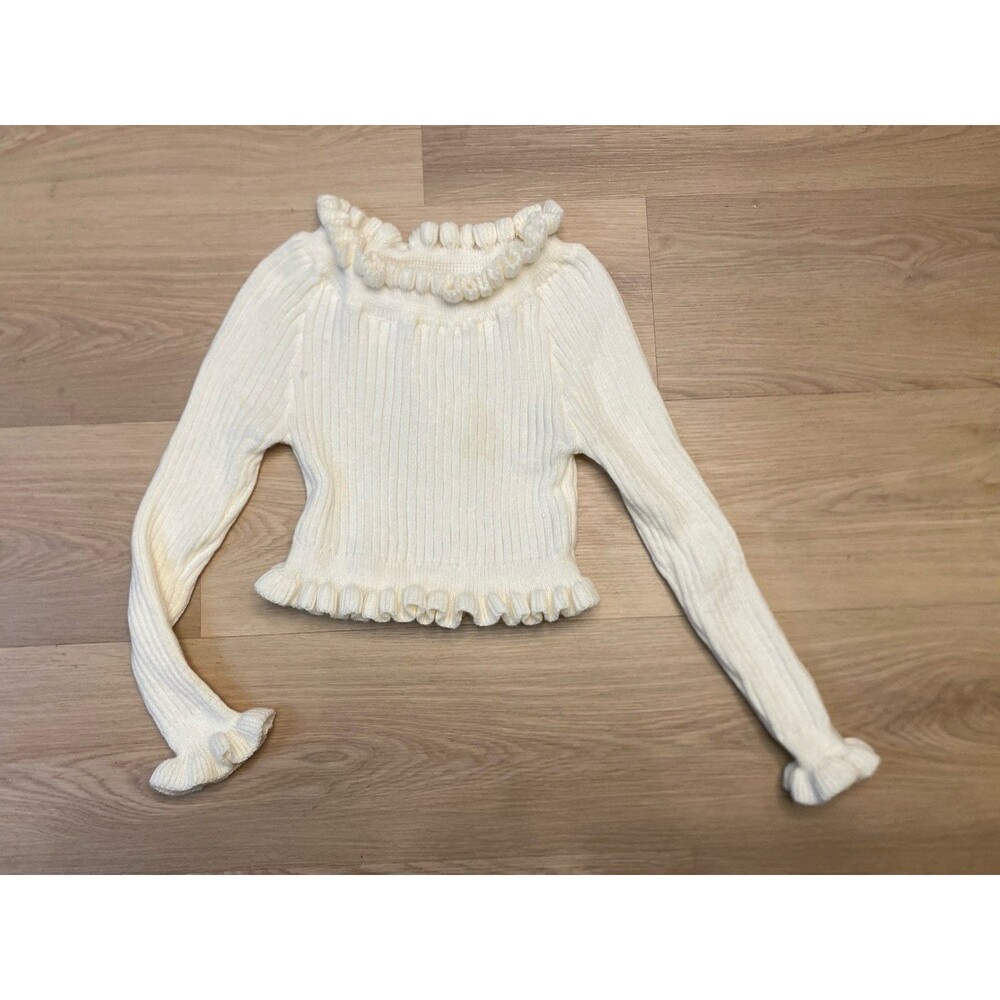 Sweet Generis White Long Sleeve Sweater Size Large